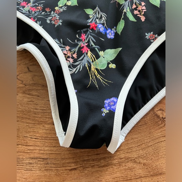 Athleta Black Floral One Piece Swimsuit - Picture 8 of 8